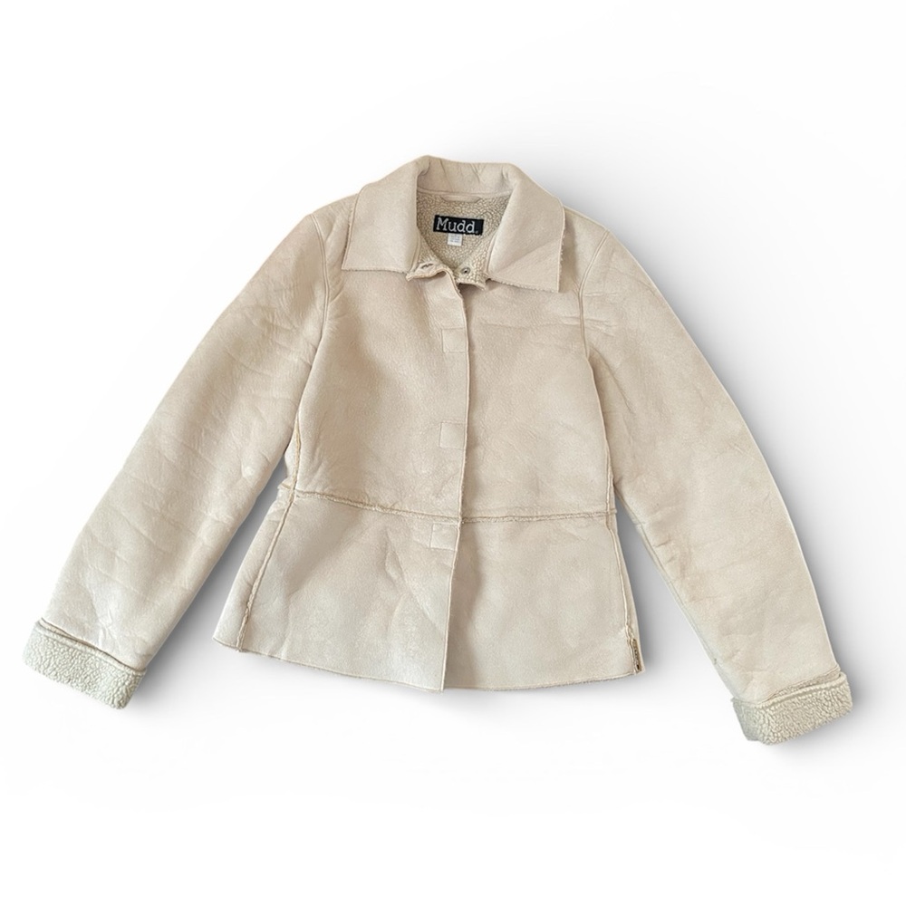 Mudd Patchwork Cream Teddy Jacket - image 2